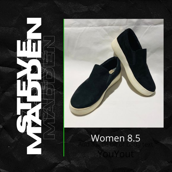 Steve Madden Shoes - Steve Madden Gills Platform Black Sneaker 8.5